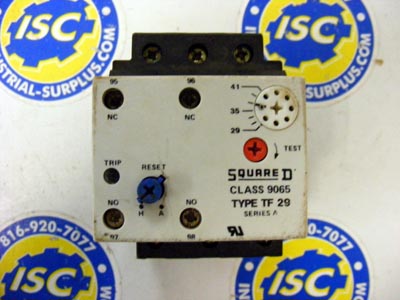 <B>Square D - </B>9065-TF29 Overload Relay Series A